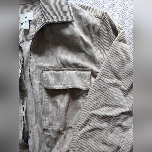 Beige Corduroy Unisex Jacket - Picture 4 of 4